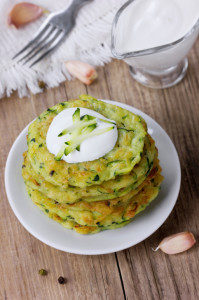 Pancakes with vegetable zucchini