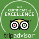 Trip Advisor Certificate of Excellence 2017 -- Salem Cross Inn, West Brookfield, MA!